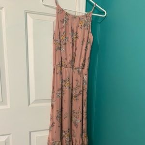 Tecera Maxi pink floral dress Size S